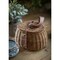 Small Wicker Fishing Creel Basket with Faux Leather Strap Storage 7.5 Inch